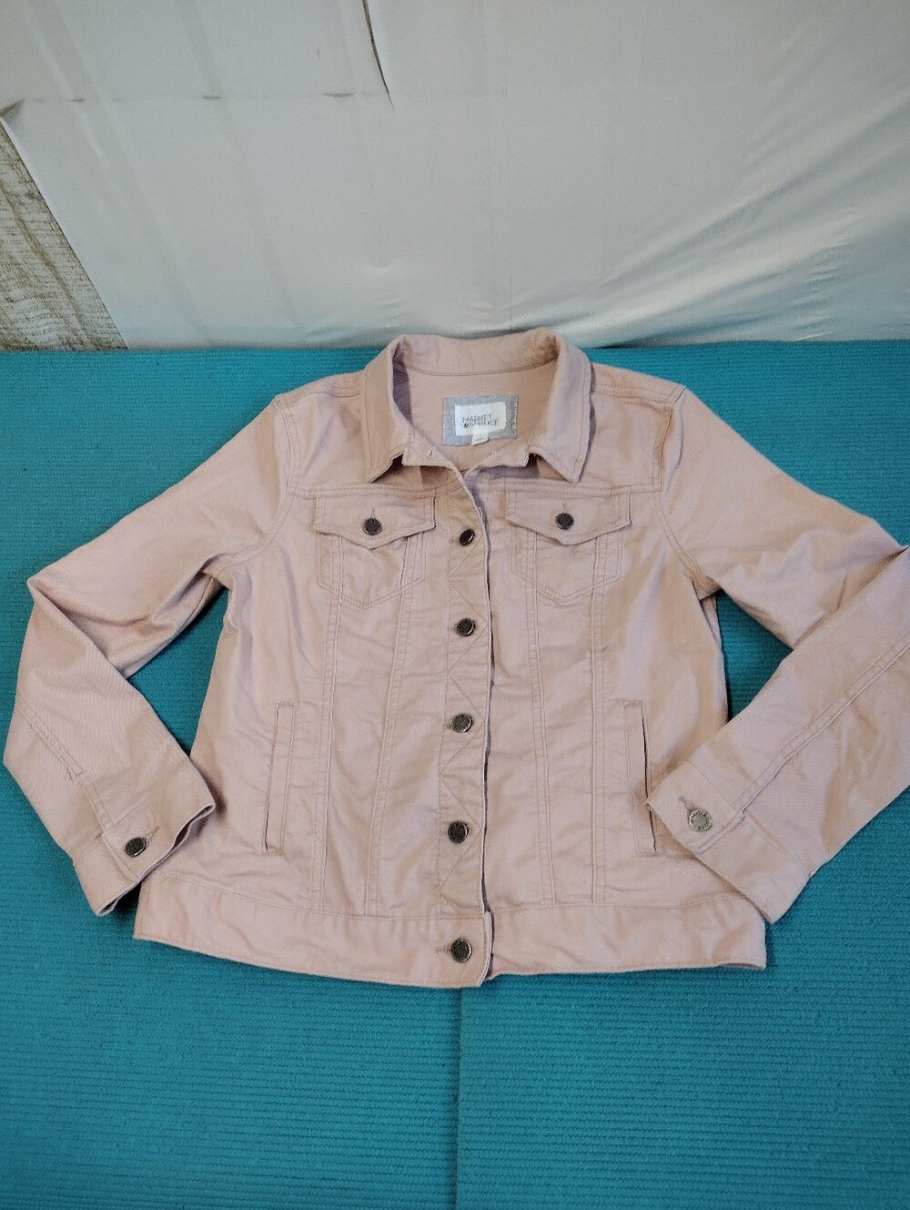 Market & Spruce Women's Trucker Jacket Denim Twill -  L